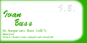ivan buss business card